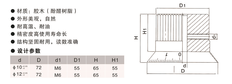 刻度旋钮-设计参数