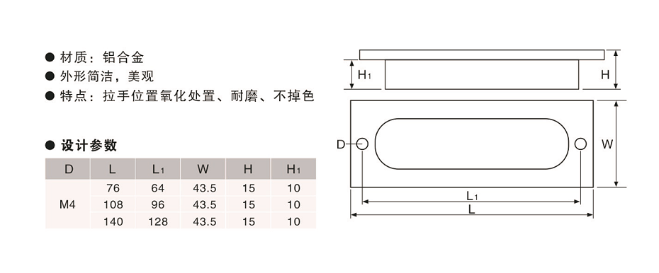 高拓普批发铝合金暗拉手,内波纹手轮,背波纹手轮,椭圆拉手,胶木拉手,方形拉手