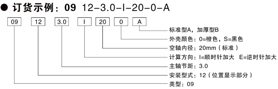 09型位置显示器-订货示例